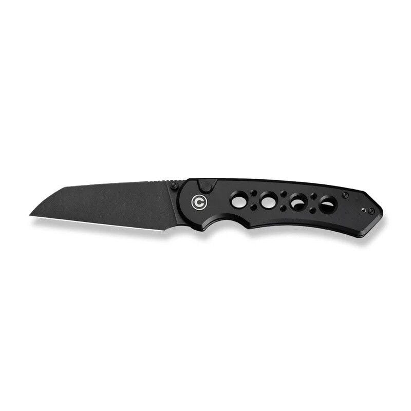 Civivi Pragma Prime Thumb Stud & Button Lock Knife All Black Aluminum Handle Çakı
