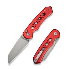 Civivi Pragma Prime Thumb Stud & Button Lock Knife Red Aluminum Handle Çakı