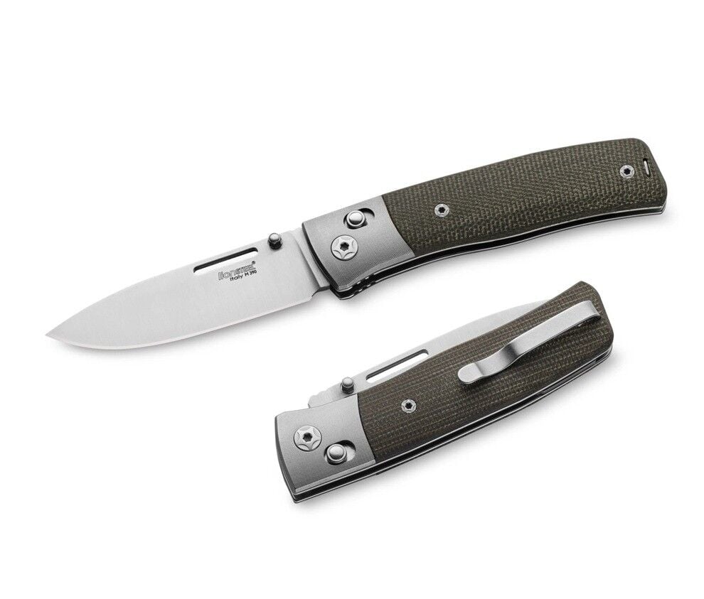 Lionsteel NiNi - Green Canvas - Titanium Bolster Çakı