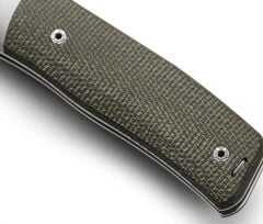 Lionsteel NiNi - Green Canvas - Titanium Bolster Çakı