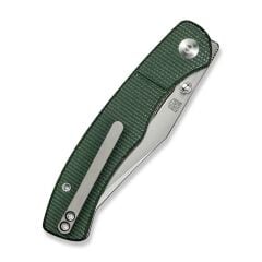 Civivi Clingman Front Flipper & Thumb Stud Knife Micarta Green Handle Çakı