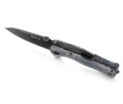 Lionsteel TM1 Special Edition - BladeHQ - Blue Canvas - Black Blade Deri Kılıflı Çakı