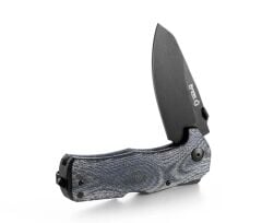 Lionsteel TM1 Special Edition - BladeHQ - Blue Canvas - Black Blade Deri Kılıflı Çakı