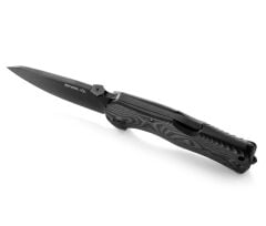 Lionsteel TM1 Special Edition - BladeHQ - Black Camo Carbon Fiber - Black Blade Deri Kılıflı Çakı