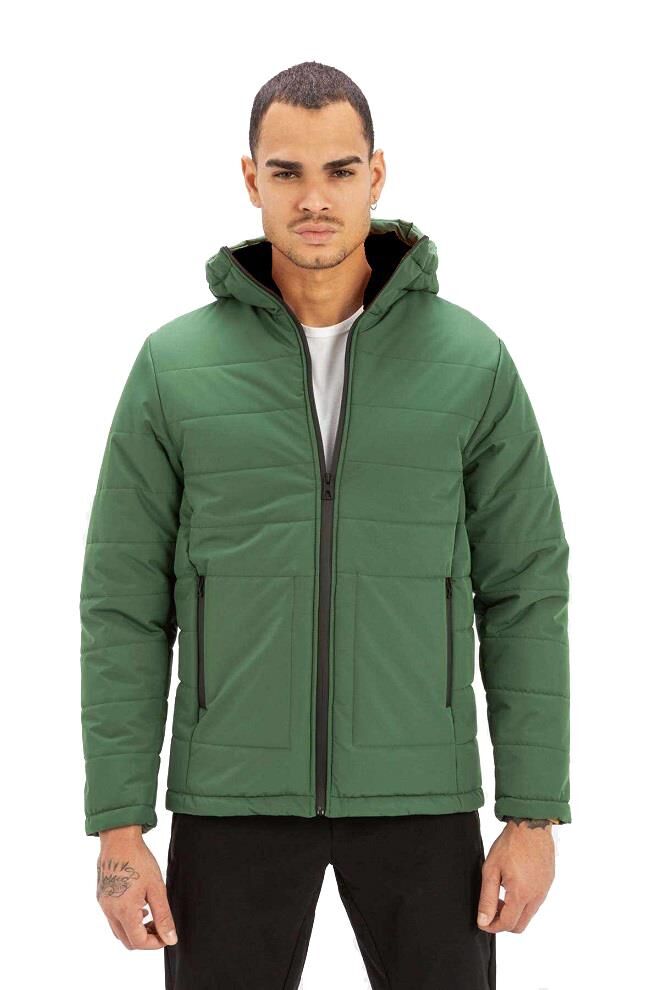 Exuma Kapşonlu Kış Montu S - Yeşil