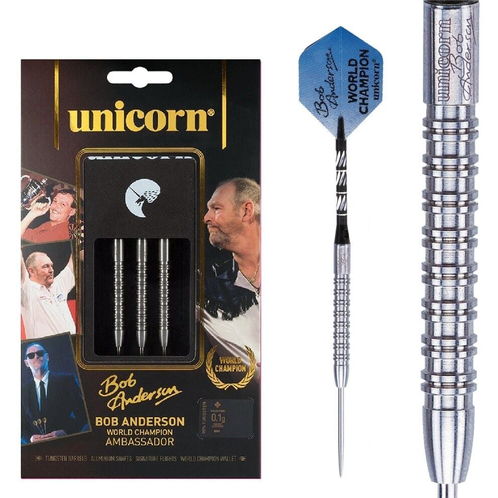 Unicorn Bob Anderson World Champion % 90 Naturel Tungsten Çelik Uçlu Dart Oku