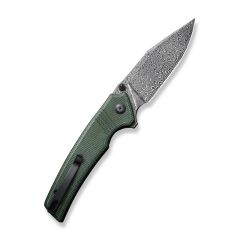 Civivi Tranquil Flipper & Thumb Stud Knife Damascus Green Micarta Handle Çakı
