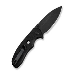 Civivi Triptych Flipper & Thumb Stud & Button Lock Knife All Black G10 Handle Çakı