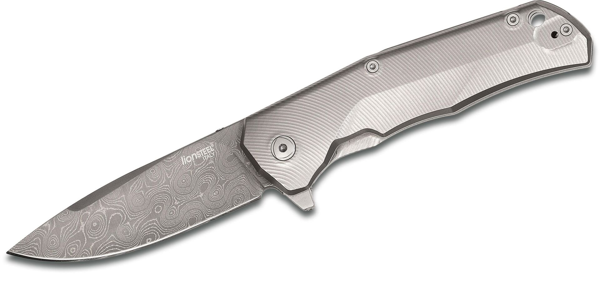 Lionsteel T.R.E. Damascus Raindrop, Titanium Çakı