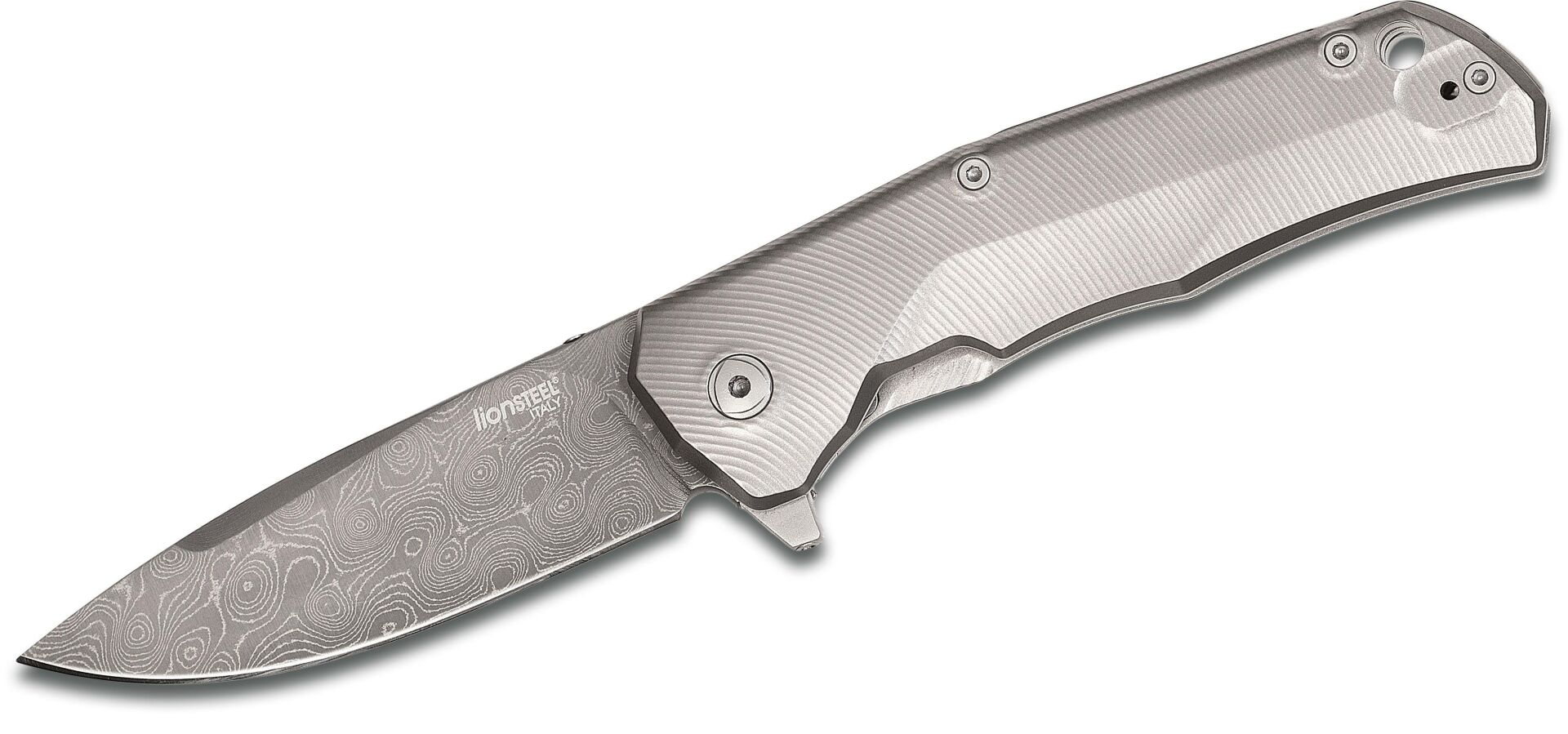 Lionsteel T.R.E. Damascus Raindrop, Titanium Çakı