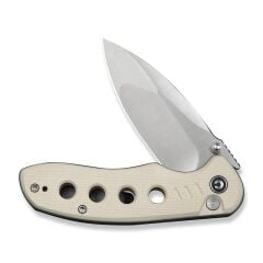Civivi Triptych Flipper & Thumb Stud & Button Lock Knife Ivory G10 Handle Çakı