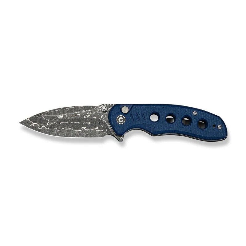 Civivi Triptych Flipper & Thumb Stud & Button Lock Knife Damascus Micarta Handle Çakı
