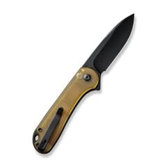 Civivi Button Lock Elementum II Flipper Knife Ultem Amber & Black Handle Çakı