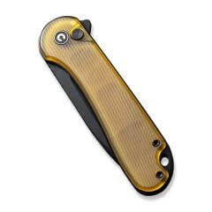 Civivi Button Lock Elementum II Flipper Knife Ultem Amber & Black Handle Çakı