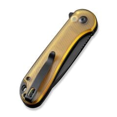 Civivi Button Lock Elementum II Flipper Knife Ultem Amber & Black Handle Çakı