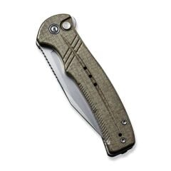 Civivi Cogent Flipper & Button Lock Knife Green Micarta Handle Çakı