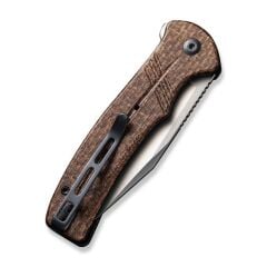 Civivi Cogent Flipper & Button Lock Knife Brown Micarta Handle Çakı