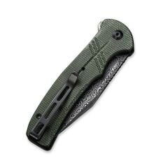 Civivi Cogent Flipper & Button Lock Knife Damascus Green Micarta Handle Çakı