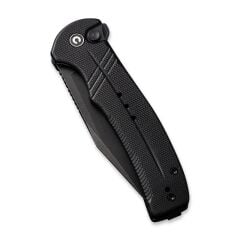 Civivi Cogent Flipper & Button Lock Knife Blackwashed Serrated Black G10 Handle Çakı
