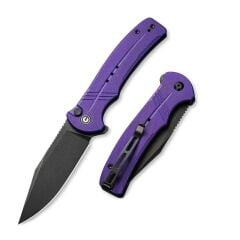 Civivi Cogent Flipper & Button Lock Knife Purple G10 Handle Çakı
