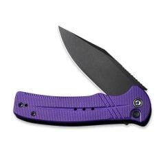 Civivi Cogent Flipper & Button Lock Knife Purple G10 Handle Çakı