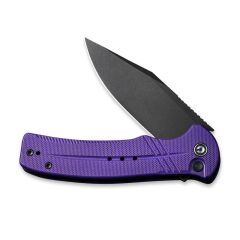 Civivi Cogent Flipper & Button Lock Knife Purple G10 Handle Çakı