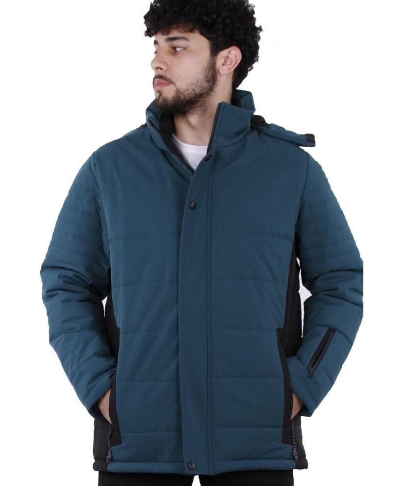 Exuma Kapşonlu Kayak Montu L - Mavi