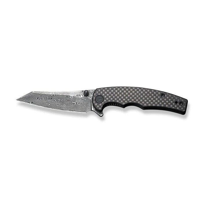 Civivi P87 Folder Flipper Knife Damascus Carbon Fiber Handle Çakı