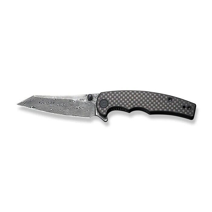 Civivi P87 Folder Flipper Knife Damascus Carbon Fiber Handle Çakı