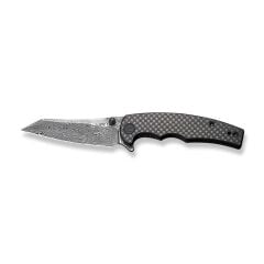 Civivi P87 Folder Flipper Knife Damascus Carbon Fiber Handle Çakı