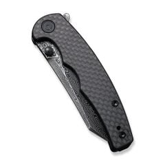 Civivi P87 Folder Flipper Knife Damascus Carbon Fiber Handle Çakı