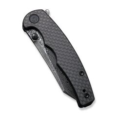 Civivi P87 Folder Flipper Knife Damascus Carbon Fiber Handle Çakı
