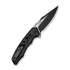Civivi Anaaki Flipper & Thumb Hole & Button Lock Knife All Black Aluminum Handle Çakı
