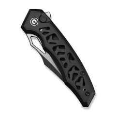 Civivi Anaaki Flipper & Thumb Hole & Button Lock Knife All Black Aluminum Handle Çakı
