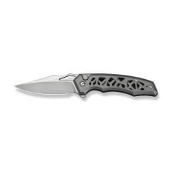 Civivi Anaaki Flipper & Thumb Hole & Button Lock Knife Gray Aluminum Handle Çakı
