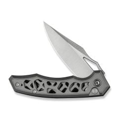 Civivi Anaaki Flipper & Thumb Hole & Button Lock Knife Gray Aluminum Handle Çakı