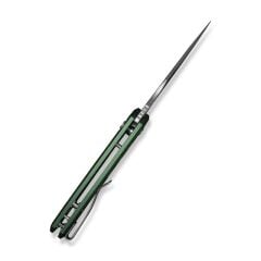 Civivi Anaaki Flipper & Thumb Hole & Button Lock Knife Green Aluminum Handle Çakı