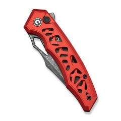 Civivi Anaaki Flipper & Thumb Hole & Button Lock Damascus Knife Aluminum Handle Çakı