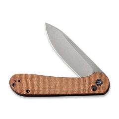 Civivi Button Lock Elementum Pocket Knife Brown Micarta Handle Çakı