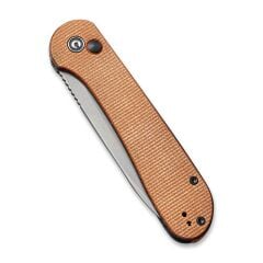 Civivi Button Lock Elementum Pocket Knife Brown Micarta Handle Çakı