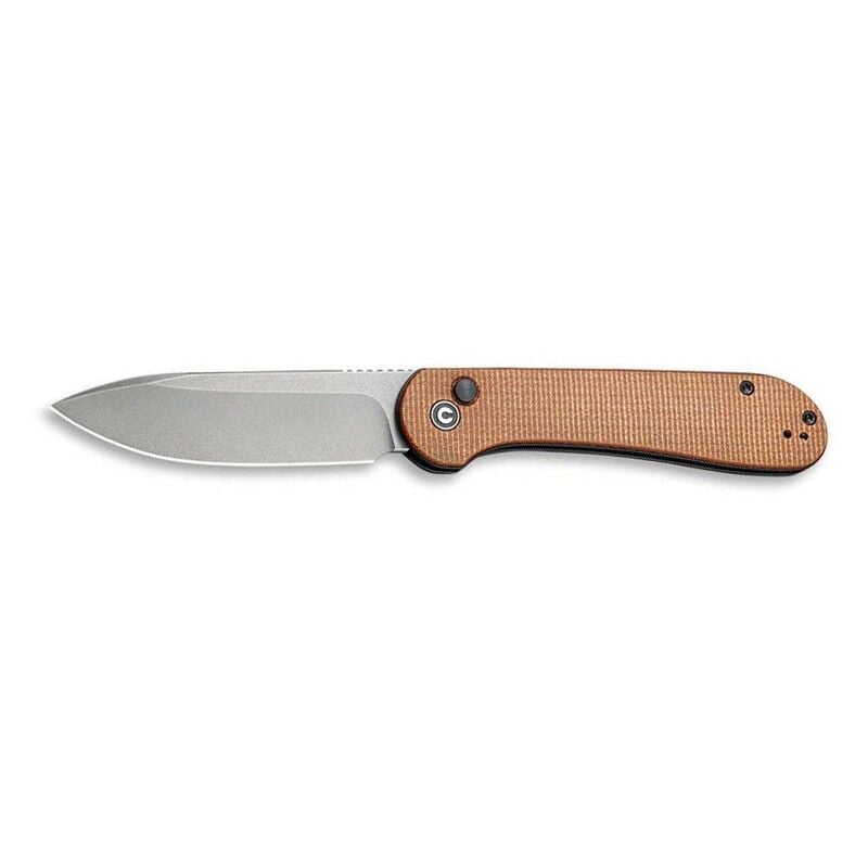 Civivi Button Lock Elementum Pocket Knife Brown Micarta Handle Çakı