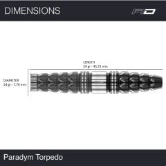 Red Dragon Paradym Torpedo % 90 Tungsten Çelik Uçlu Dart Oku
