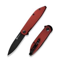 Sencut Bocll II Flipper Knife Burgundy Black Blade G10 Handle Çakı