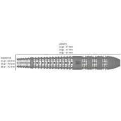 Target Barney25 % 90 Tungsten SP Çelik Uçlu Dart Oku