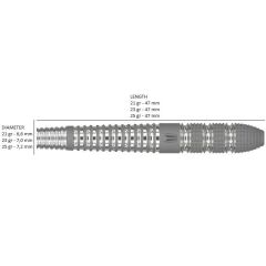 Target Barney25 % 90 Tungsten SP Çelik Uçlu Dart Oku