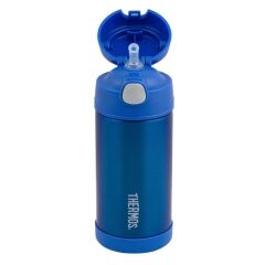 Thermos F401 Funtainer SS Çocuk Pipetli Mavi Termos 0,355L
