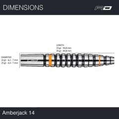Red Dragon Amberjack 14 % 90 Tungsten Çelik Uçlu Dart Oku