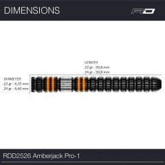 Red Dragon Amberjack Pro % 90 Tungsten Çelik Uçlu Dart Oku