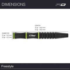 Red Dragon Freestyle % 90 Tungsten Çelik Uçlu Dart Oku