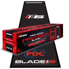 Winmau Pro Zone Precision Blade 6 Soft Feel Black Dart Matı ve Entegre Oche